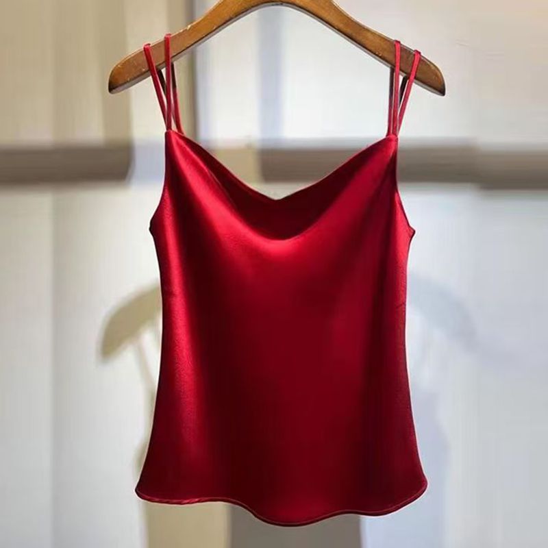 Silk Camisole Work - 2025 섹시한 새틴 실크 캐미솔 여성