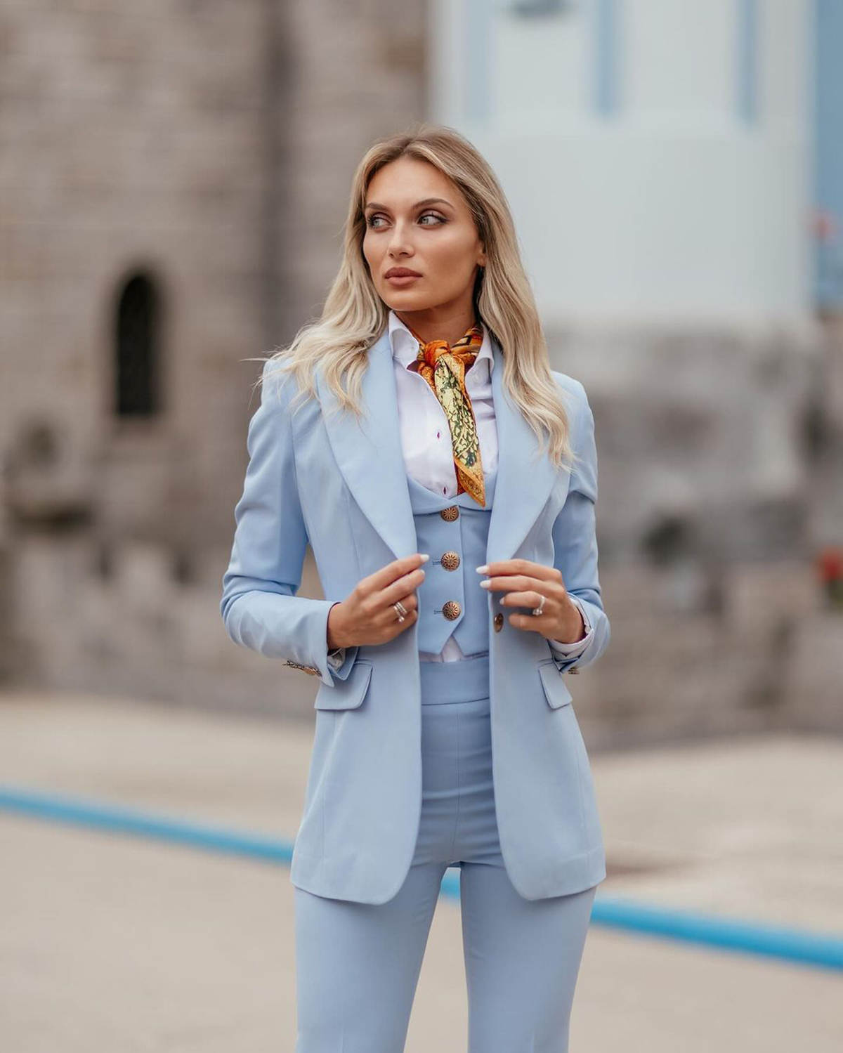 여성 정장 수트 하늘색 피크드 라펠 여성 슬림핏 파티  - Women'S Formal Jackets To Wear With Dresses 리뷰 및 가격