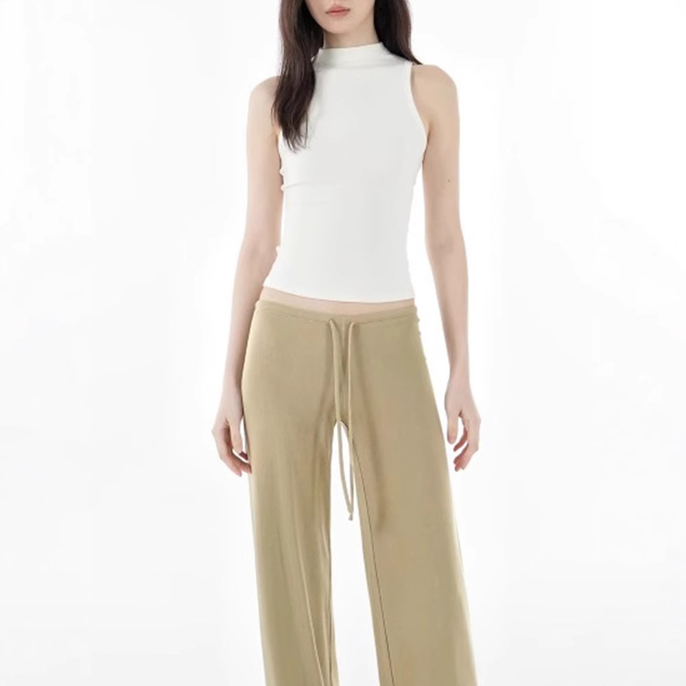 레트로 스포츠 세미 하이넥 슬리브리스 탑 슬림핏 탄력  - Women'S Formal Evening Wear Tops 리뷰 및 가격