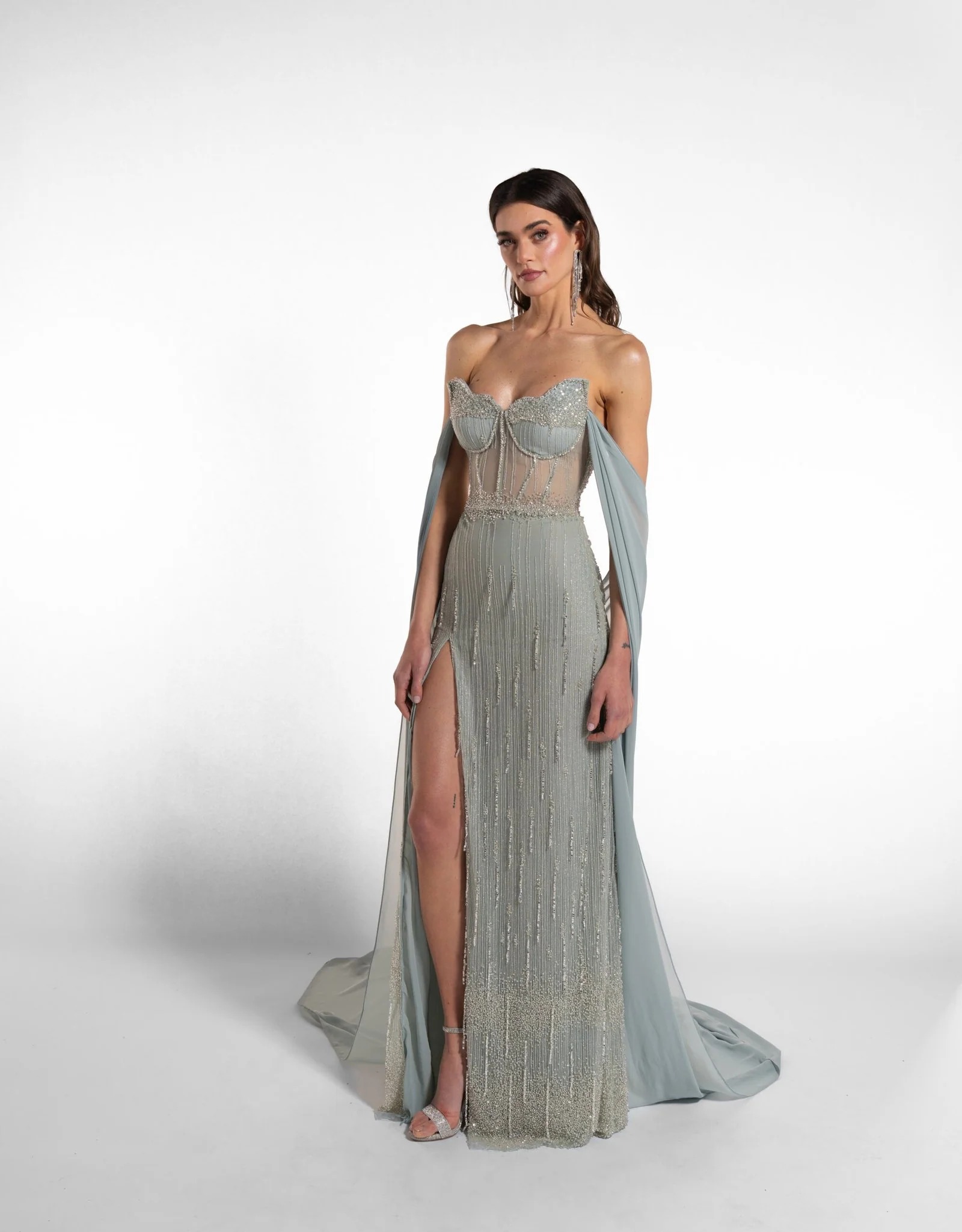 섹시한 스타일의 롱 드레스, 비즈 장식과 술 장식, 높 - Formal Gala Wear Women 리뷰 및 가격