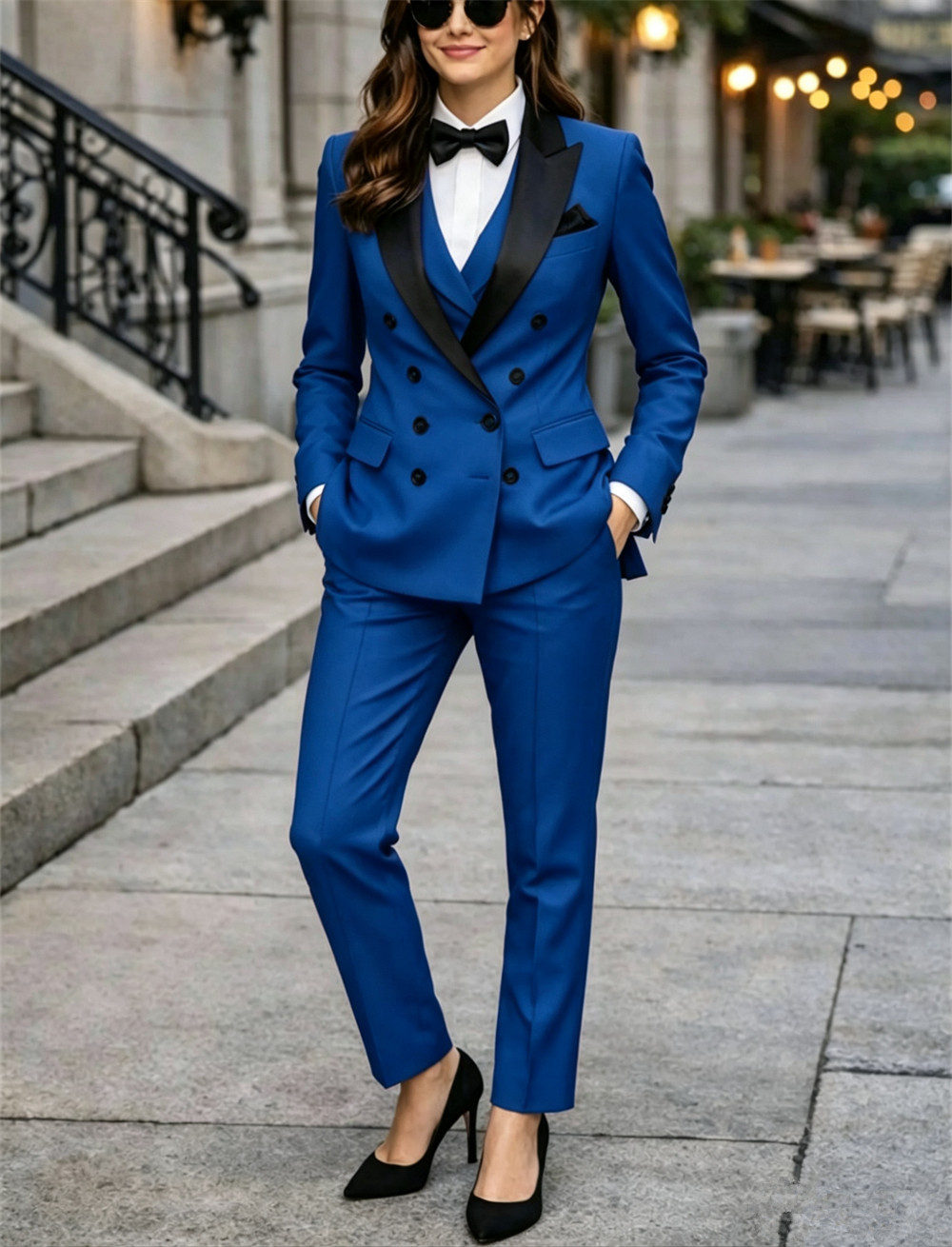 더블 브레스트 여성 정장 3종 맞춤형 페인트슈트 여성  - Women Formal Wear Vest 리뷰 및 가격