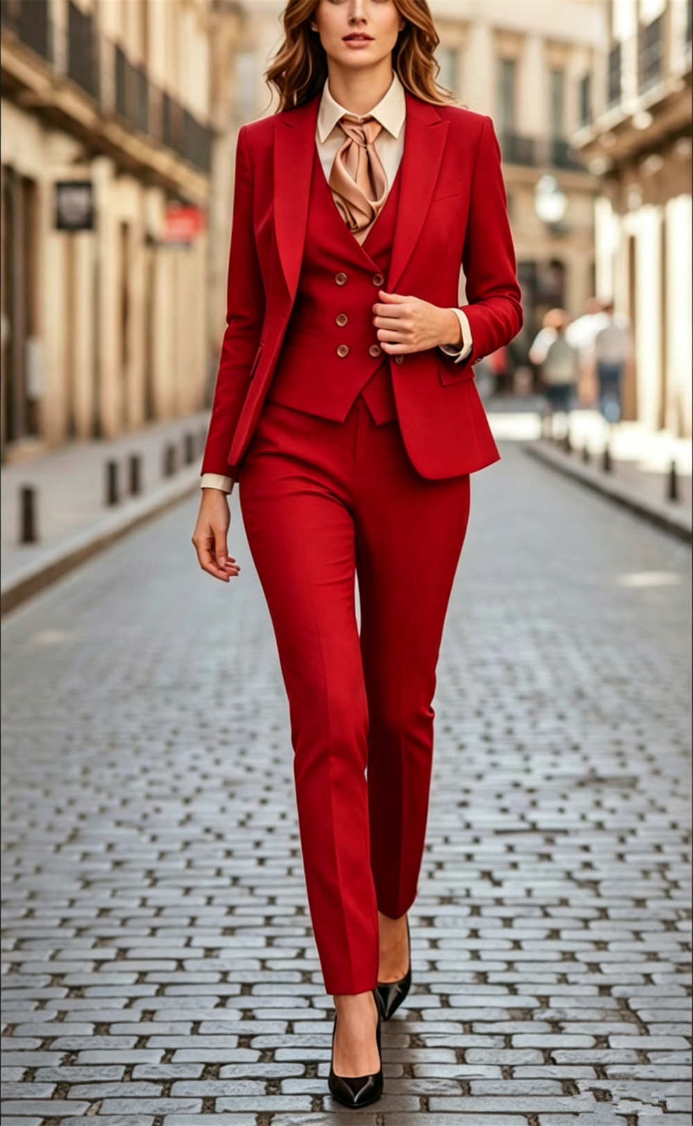 여성용 블랙 3피스 정장 세트 럭셔리 맞춤형 블레이저  - Women Formal Wear Vest 리뷰 및 가격