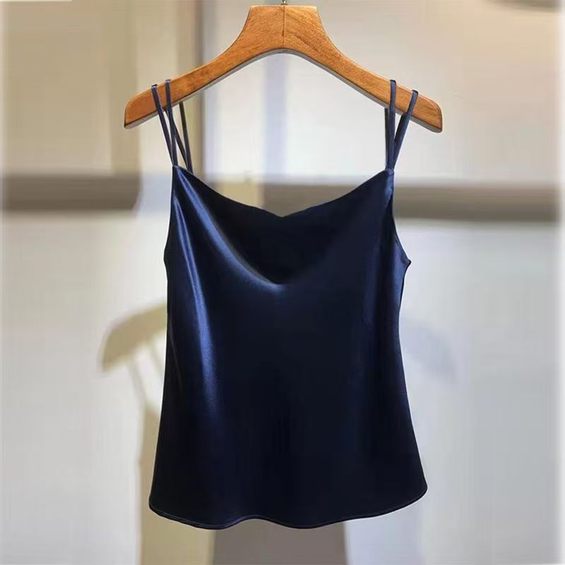 2025 섹시한 새틴 실크 캐미솔 여성 탱크 탑 자르기 - Silk Camisole Work 리뷰 및 가격