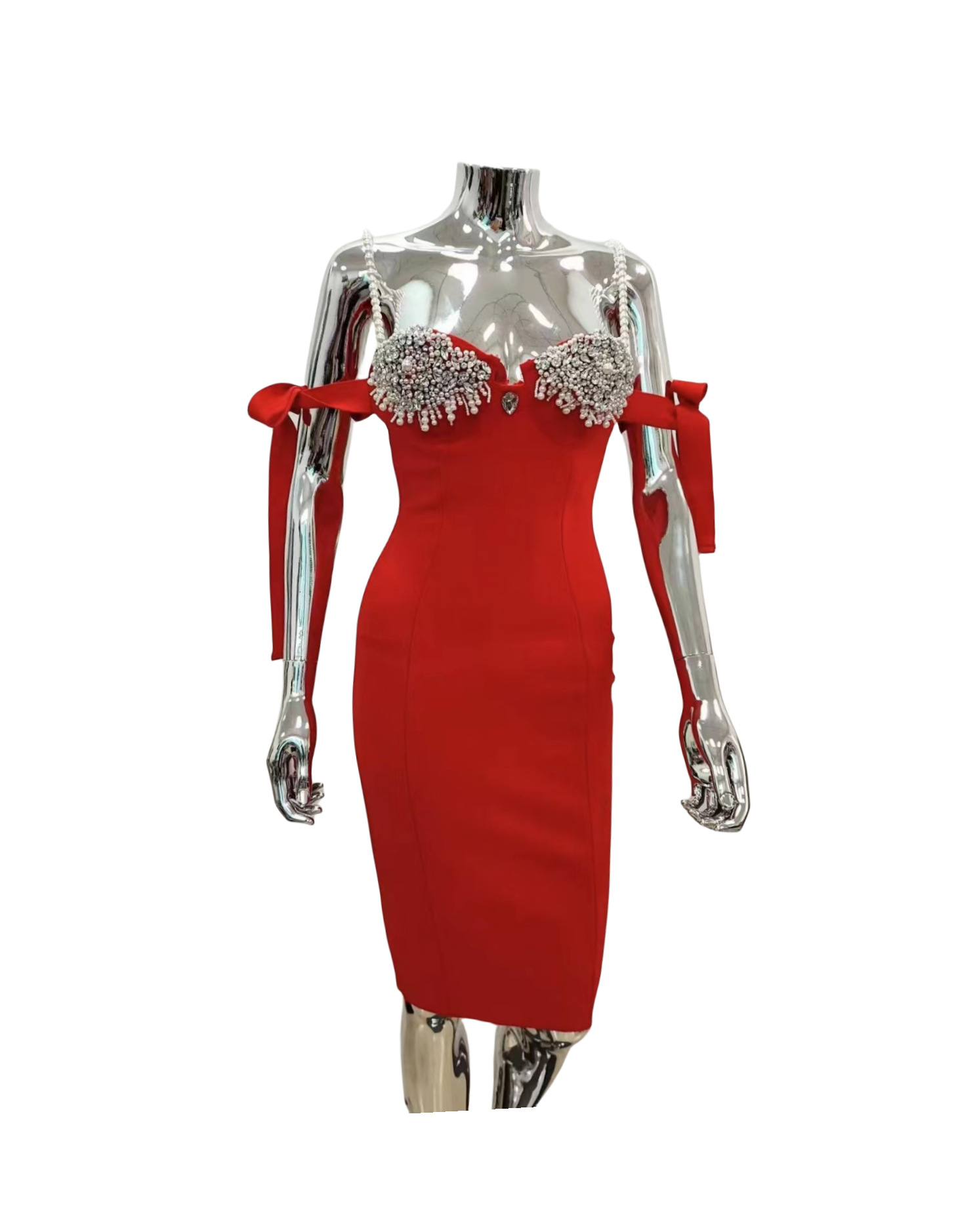 글램 서스펜더 튜브탑 롱 드레스 스팽글 장식 붕대 스커 - Women'S Formal Evening Wear Tops 리뷰 및 가격